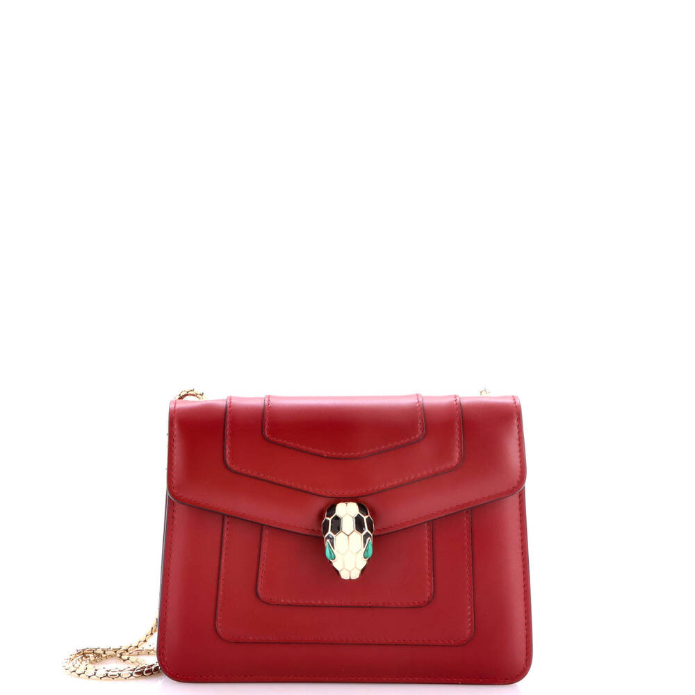 Bvlgari Small Serpenti Forever Square Shoulder Bag Leather